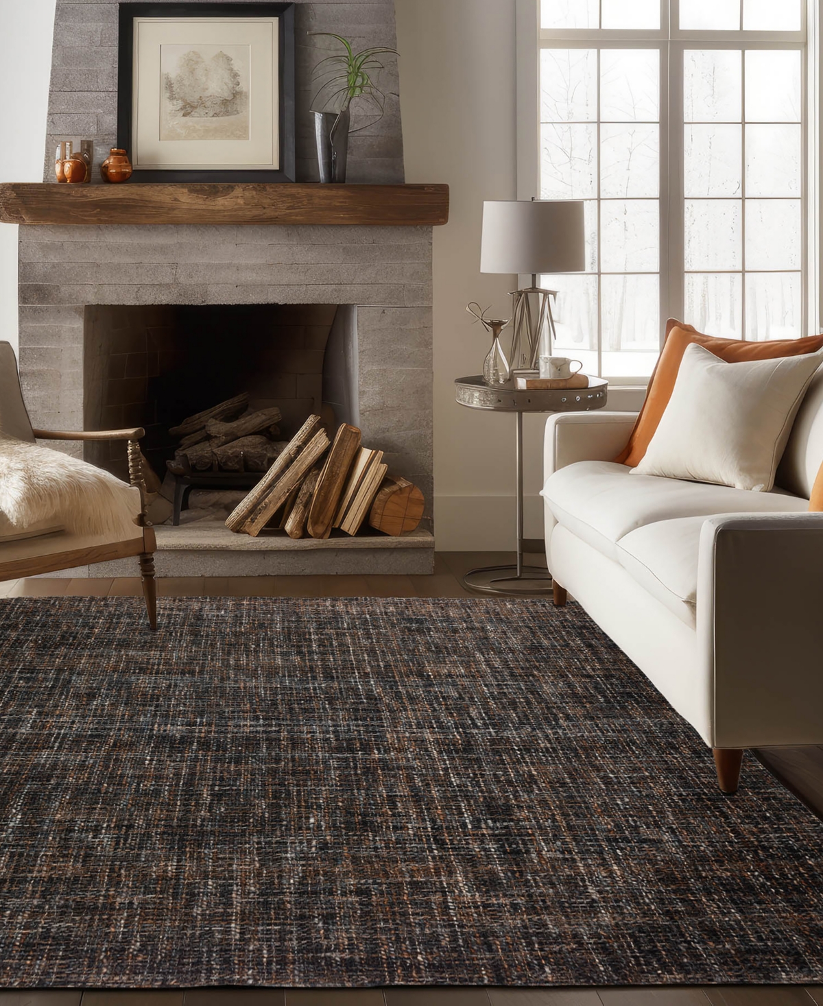 Dalyn Abruzzo Az1 5'x7'6" Area Rug In Black