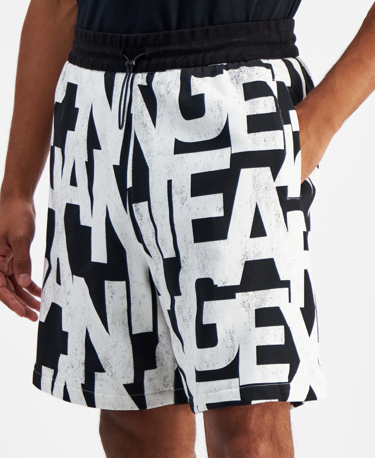 A|X Armani Exchange Men's Logo Print Drawstring Sweatshorts