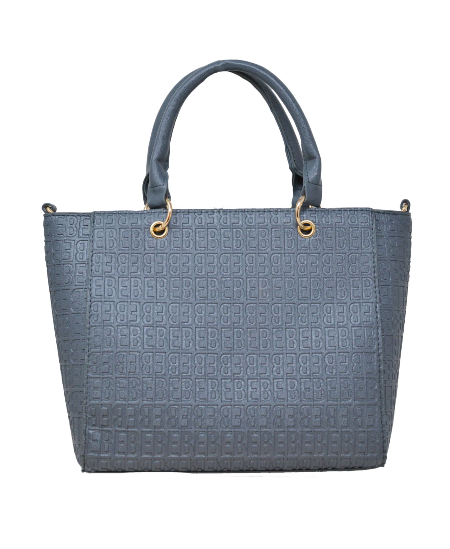 Женская сумка Bebe Celia Embossed Logo Satchel, цвет: Серый — фото 3
