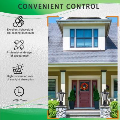 Streamdale Solar Column Headlights With Dimmable Led(2 Pack)