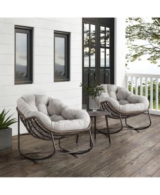Streamdale Outdoor Rattan Rocking Chair with Padded Cushion