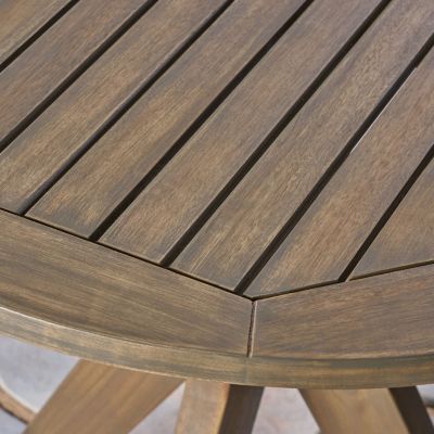 Exquisite Acacia Wood Bistro Table for Sophisticated Outdoor Dining
