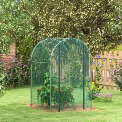 Walk-in Plant Cage with Steel Frame for Garden Protection from Animals