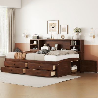Wooden Captain's Bed with Storage