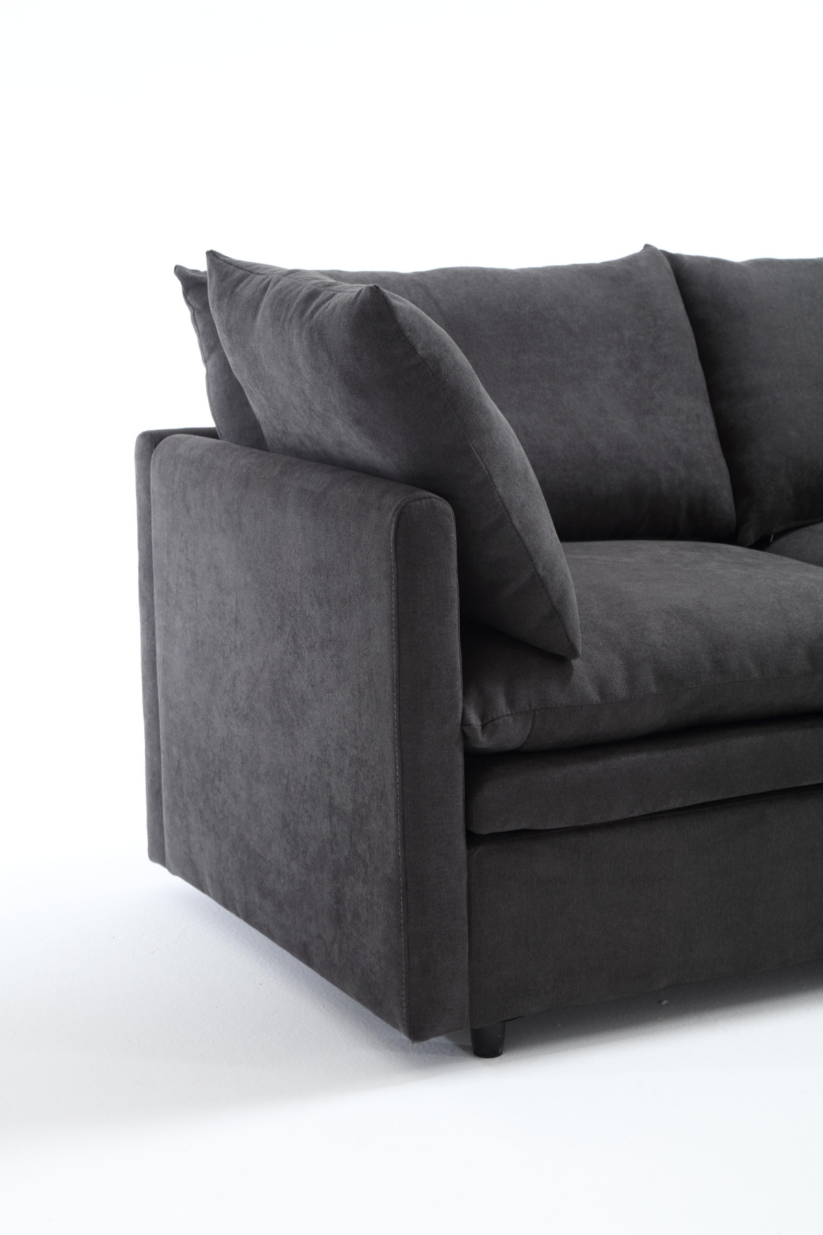 Streamdale Furniture Dark Gray U-Shaped Sleeper Sectional Sofa