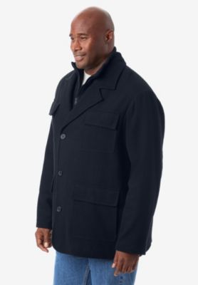 Big & Tall Multi-Pocket Wool Inset Jacket