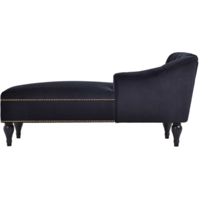 Velvet Button Tufted Chaise Lounge