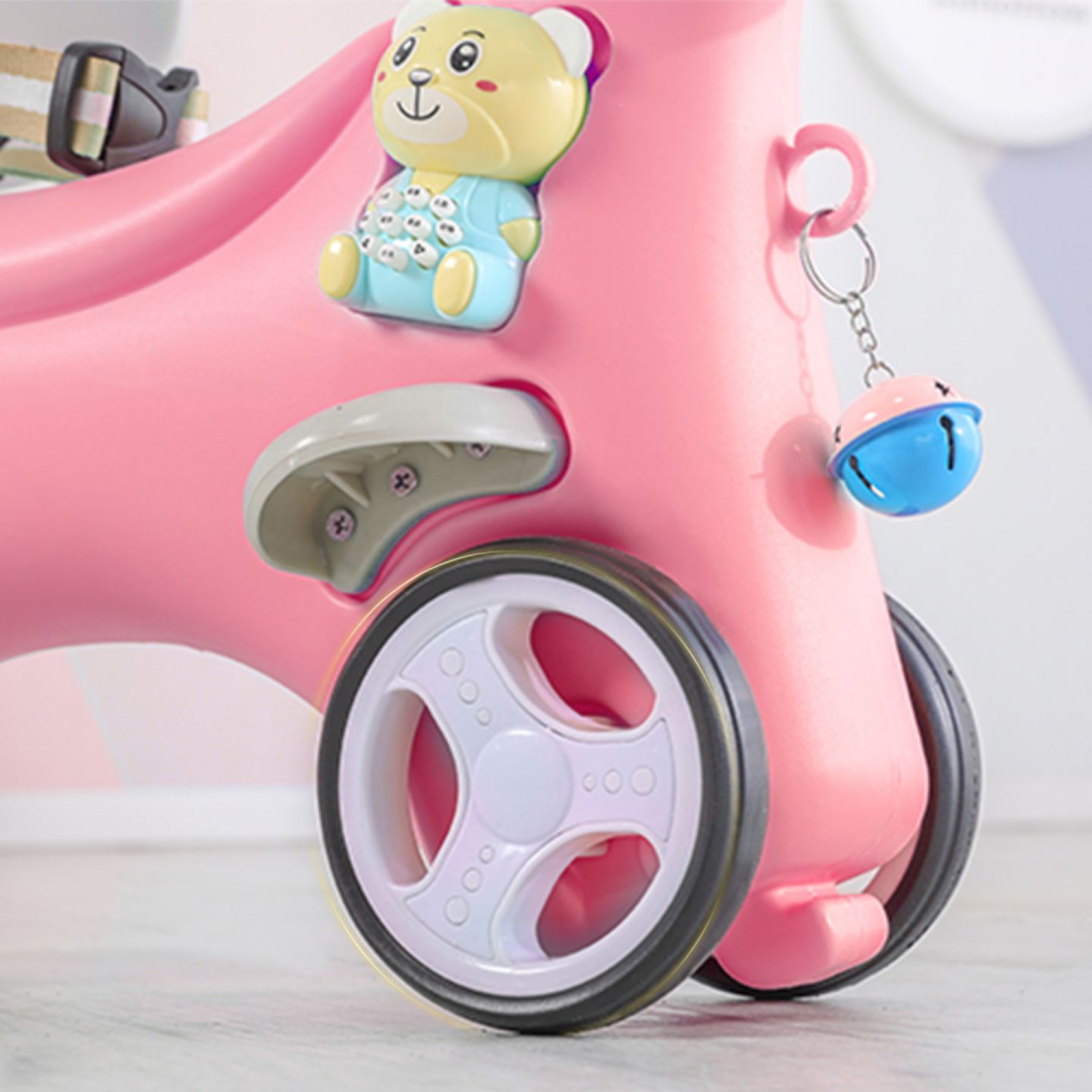 Детская игрушка Streamdale Furniture 4-in-1 Rocking Horse Balance Bike Ride-On Toy, Ages 1-3, цвет: Розовый — фото 5