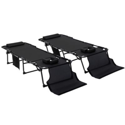 Folding Chaise Lounge, Reclining ning Chair, Striped