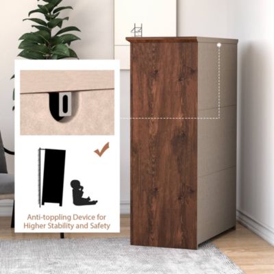 5 Drawer Chest Storage Dresser Tall Cabinet Organizer Bedroom Hallway