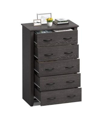 5 Drawer Chest Storage Dresser Tall Cabinet Organizer Bedroom Hallway