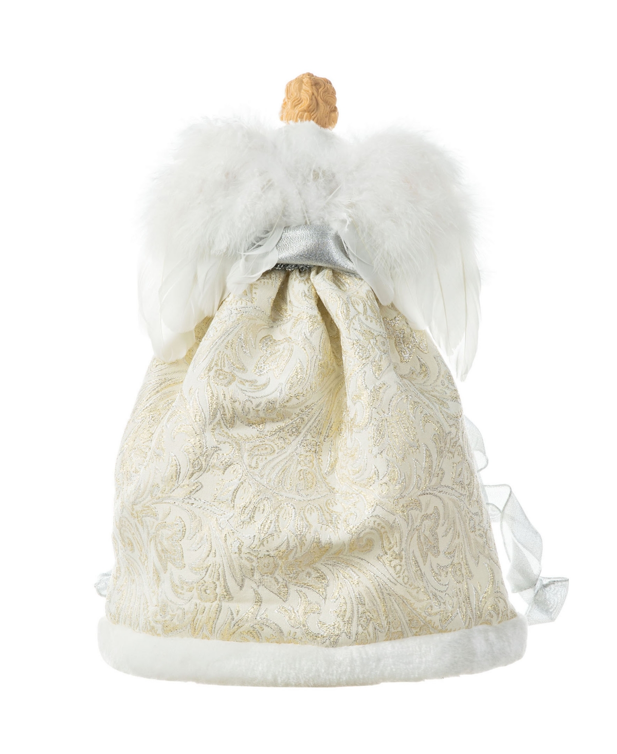 Glitzhome 16 H Polyvinyl Chloride Christmas Elegant Angel Tree Top In Multi