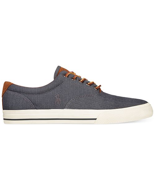 Polo Ralph Lauren Vaughn Chambray Herringbone Sneakers Reviews All Men S Shoes Men Macy S