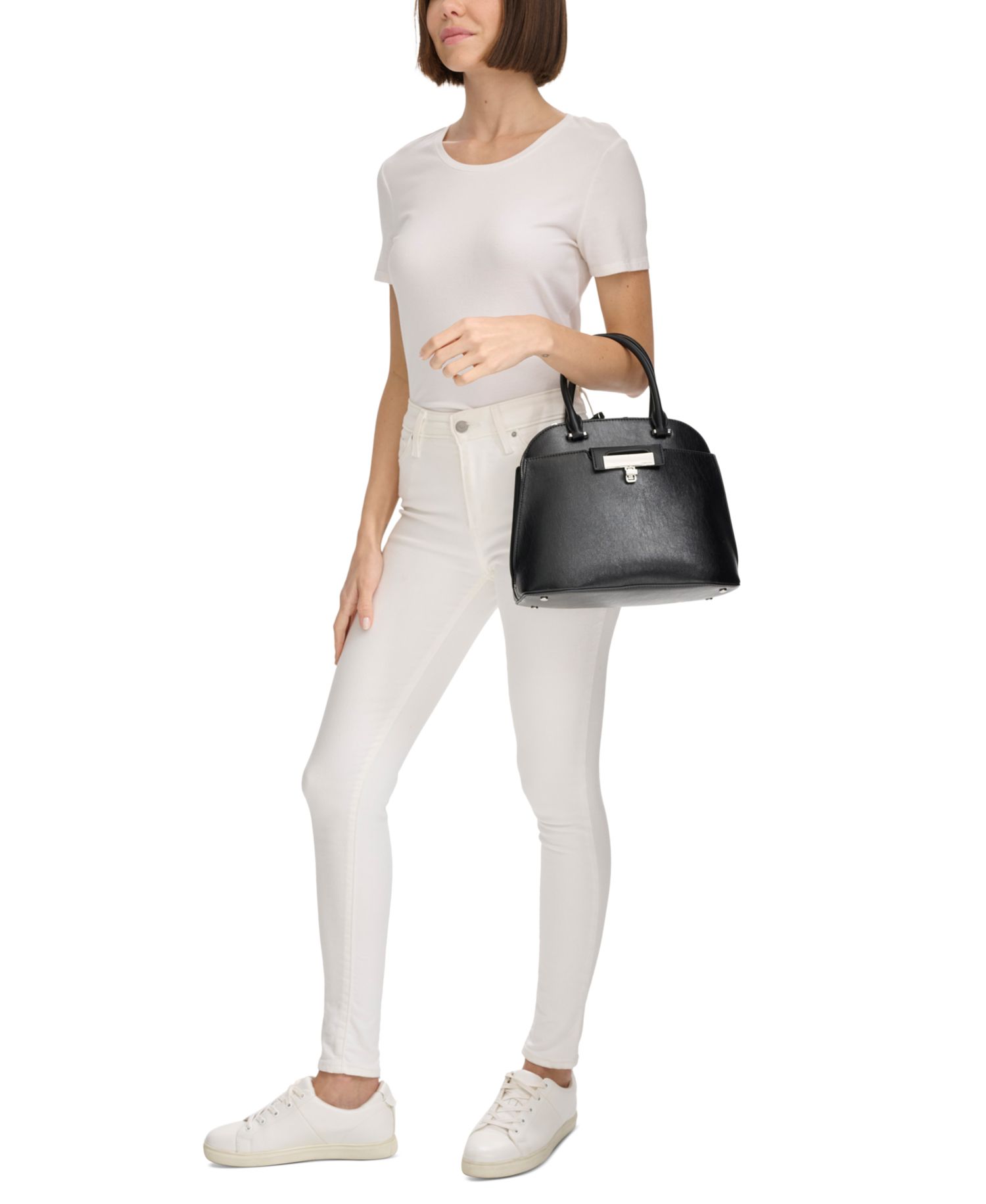 Becky Convertible Turnlock Dome Satchel