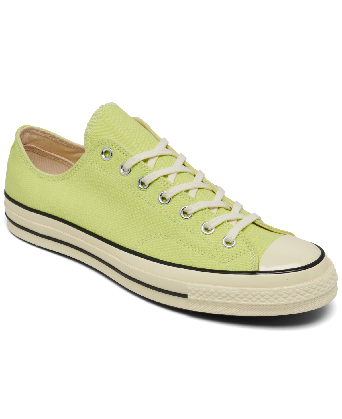 Men's Chuck 70 Canvas Low Top Casual Sneakers from Finish Line - Citron This/Egret