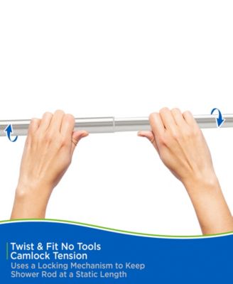 Twist Fit™ No Tools Shower Curtain Rod, 42-72"