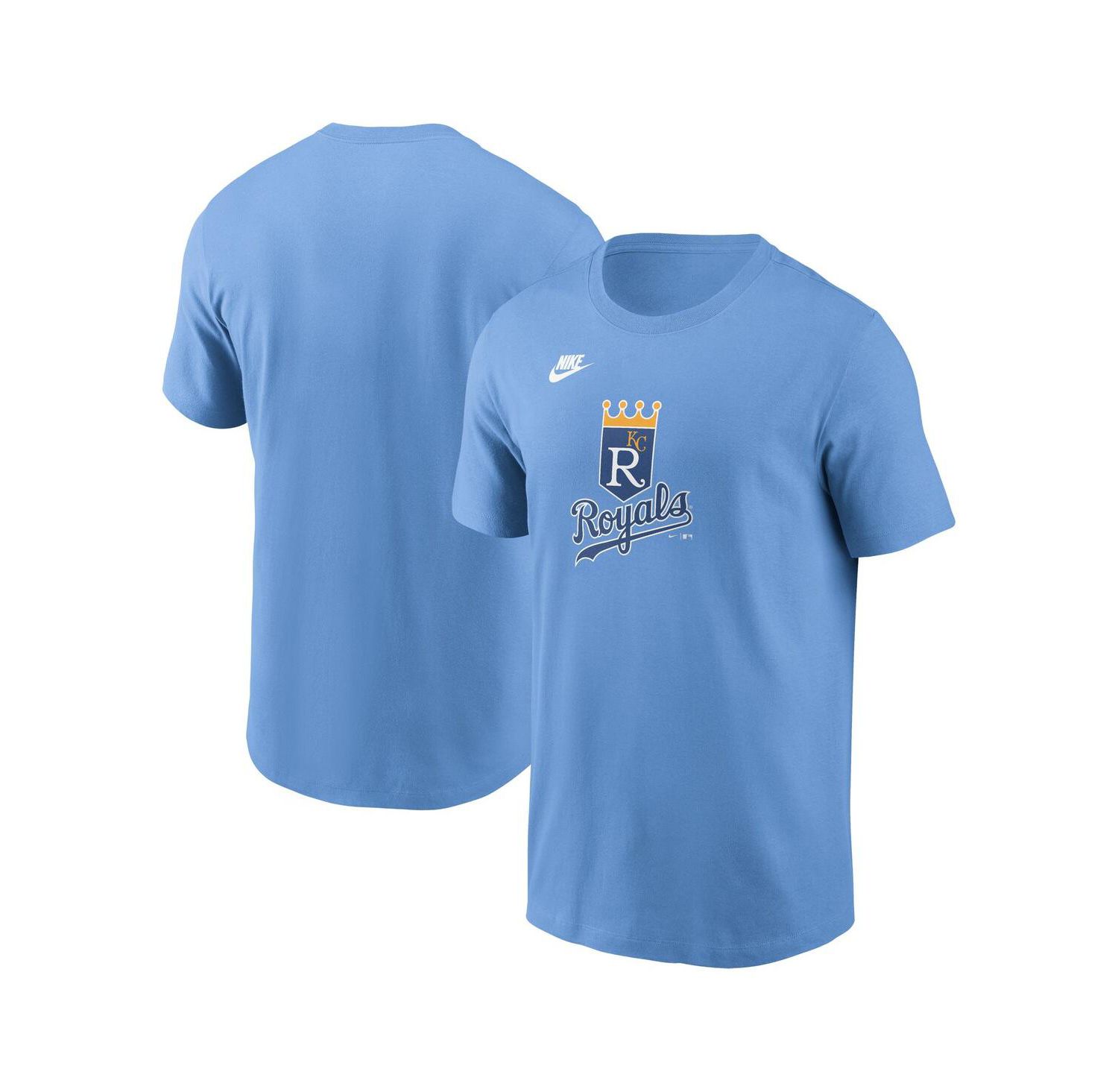 Men's Light Blue Kansas City Royals Cooperstown Collection Team Logo T-Shirt