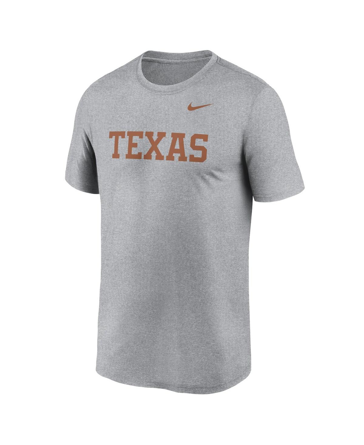 Nike Men'sTexas Longhorns Primetime Legend Wordmark T-Shirt - Heather Gray