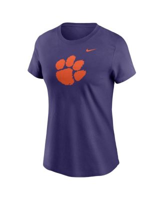 Women's Purple Clemson Tigers Primetime Evergreen Logo T-Shirt