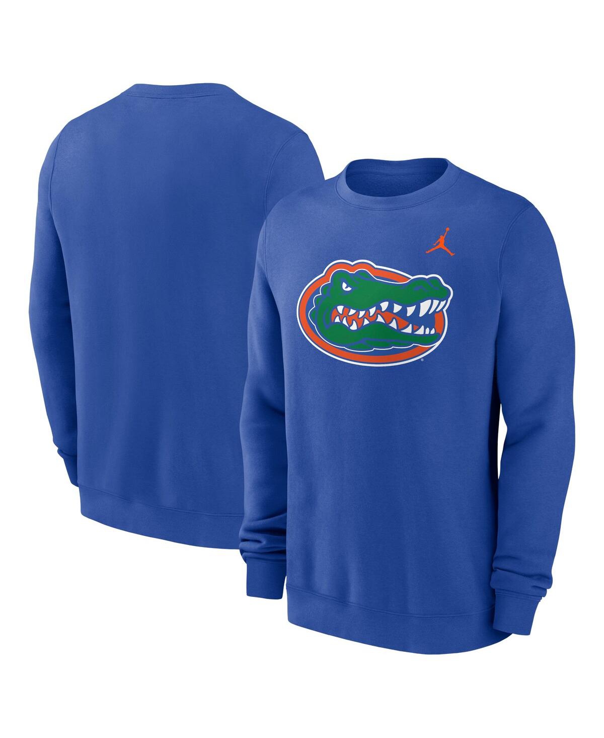 JORDAN MEN'S ROYAL FLORIDA GATORS PRIMETIME EVERGREEN FLEECE PULLOVER SWEATSHIRT 