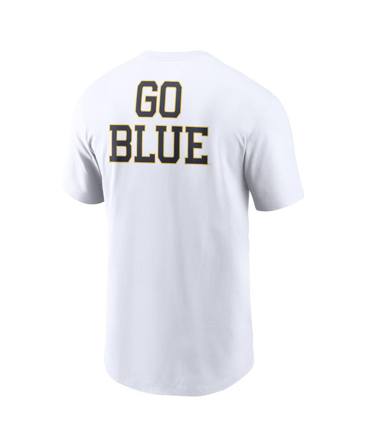 Jordan Men's White Michigan Wolverines Blitz 2-hit T-shirt In White