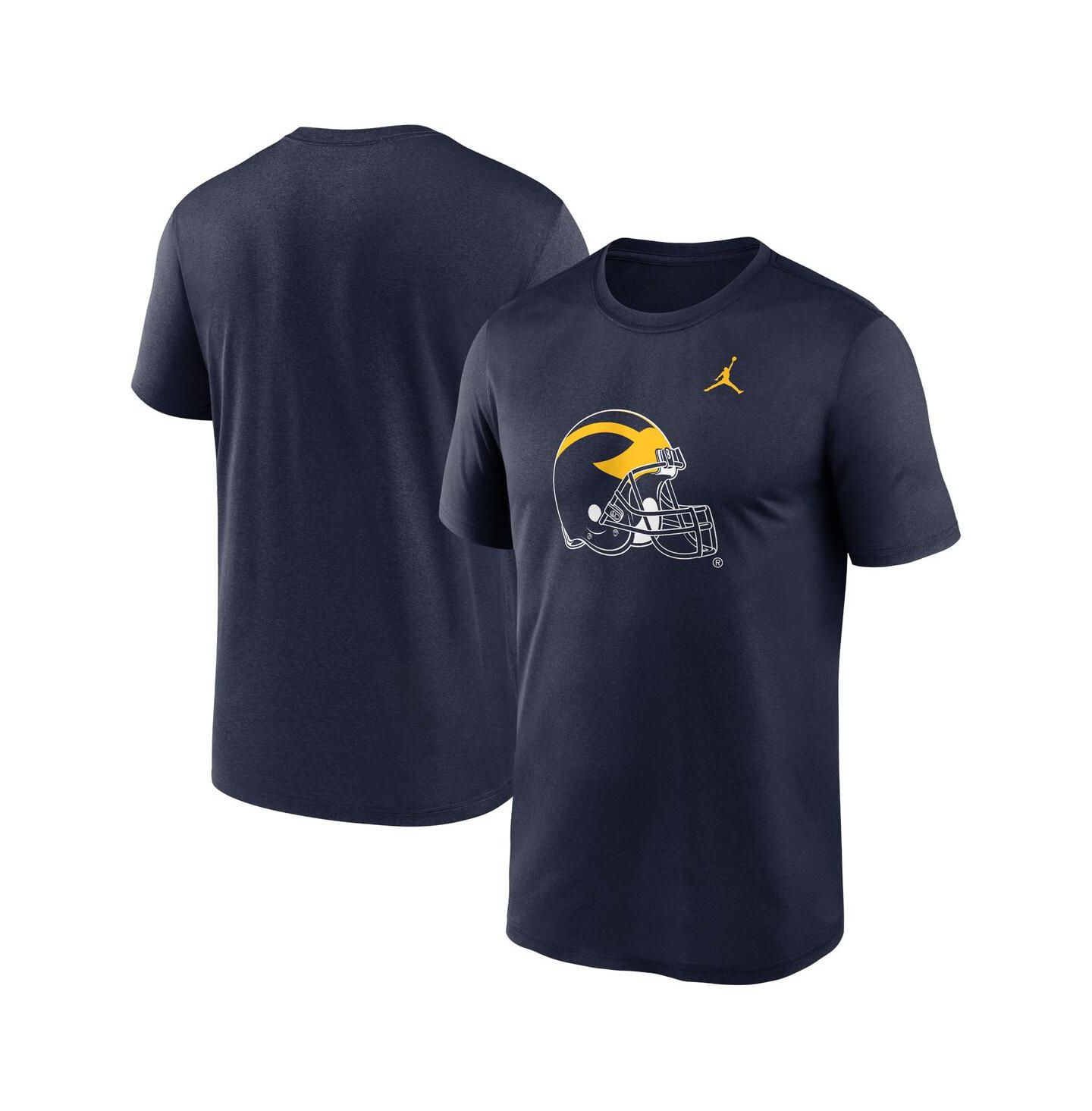 Мужская футболка Jordan Navy Michigan Wolverines Primetime Legend Alternate Logo — фото 1