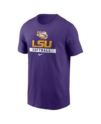 Men's Purple LSU Tigers Softball T-Shirt