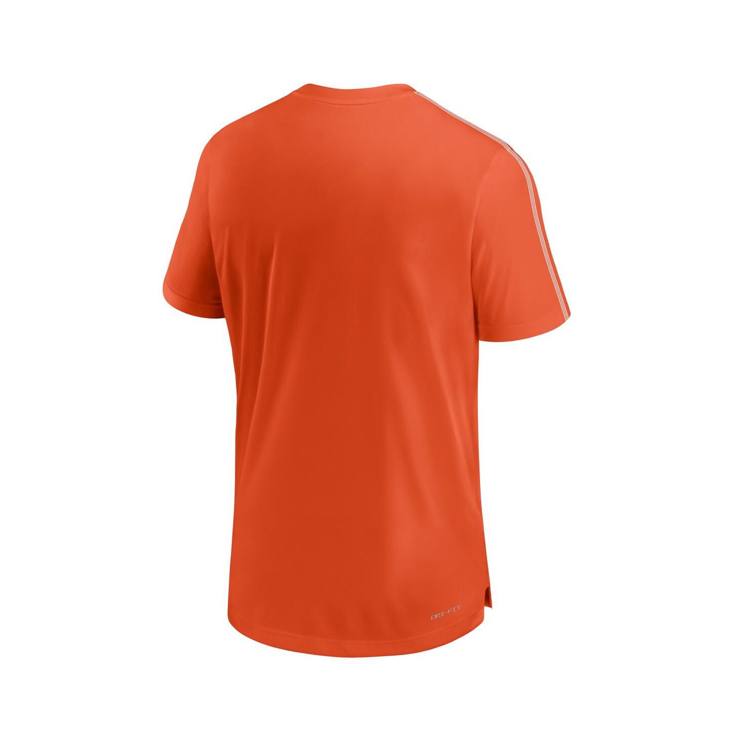 Мужская футболка Nike Clemson Tigers 2024 Sideline Coach Performance, цвет: Антрацитовый / Оранжевый — фото 4