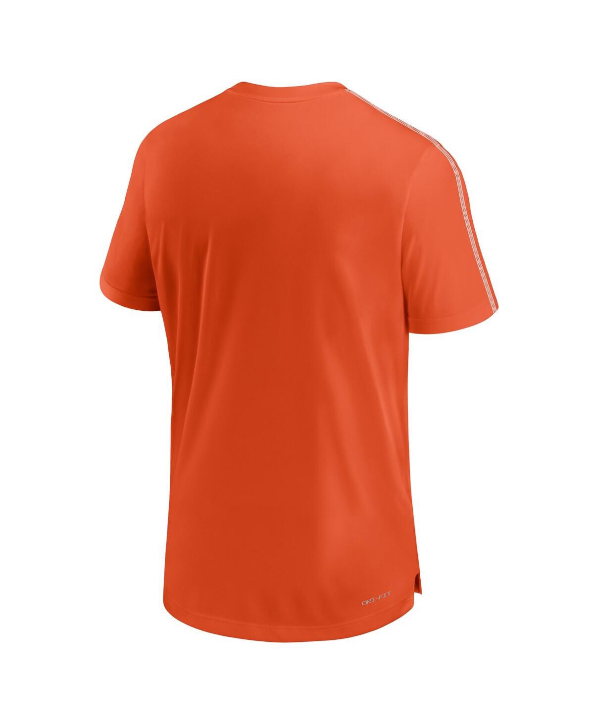 Nike Men's Black Ohio State Buckeyes 2024 Sideline Coach Uv Performance Long Sleeve T-shirt In Anthracite,orange