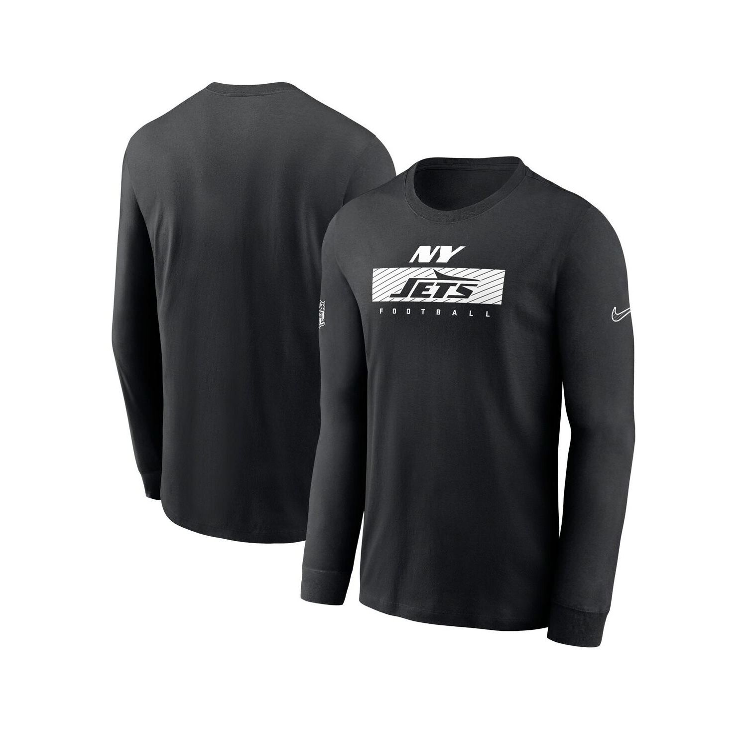Men's Black New York Jets Sideline Performance Long Sleeve T-Shirt