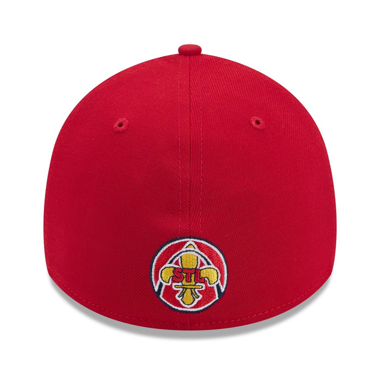 Мужская кепка New Era Red St. Louis Cardinals 2024 City Connect 39THIRTY Flex Hat — фото 3