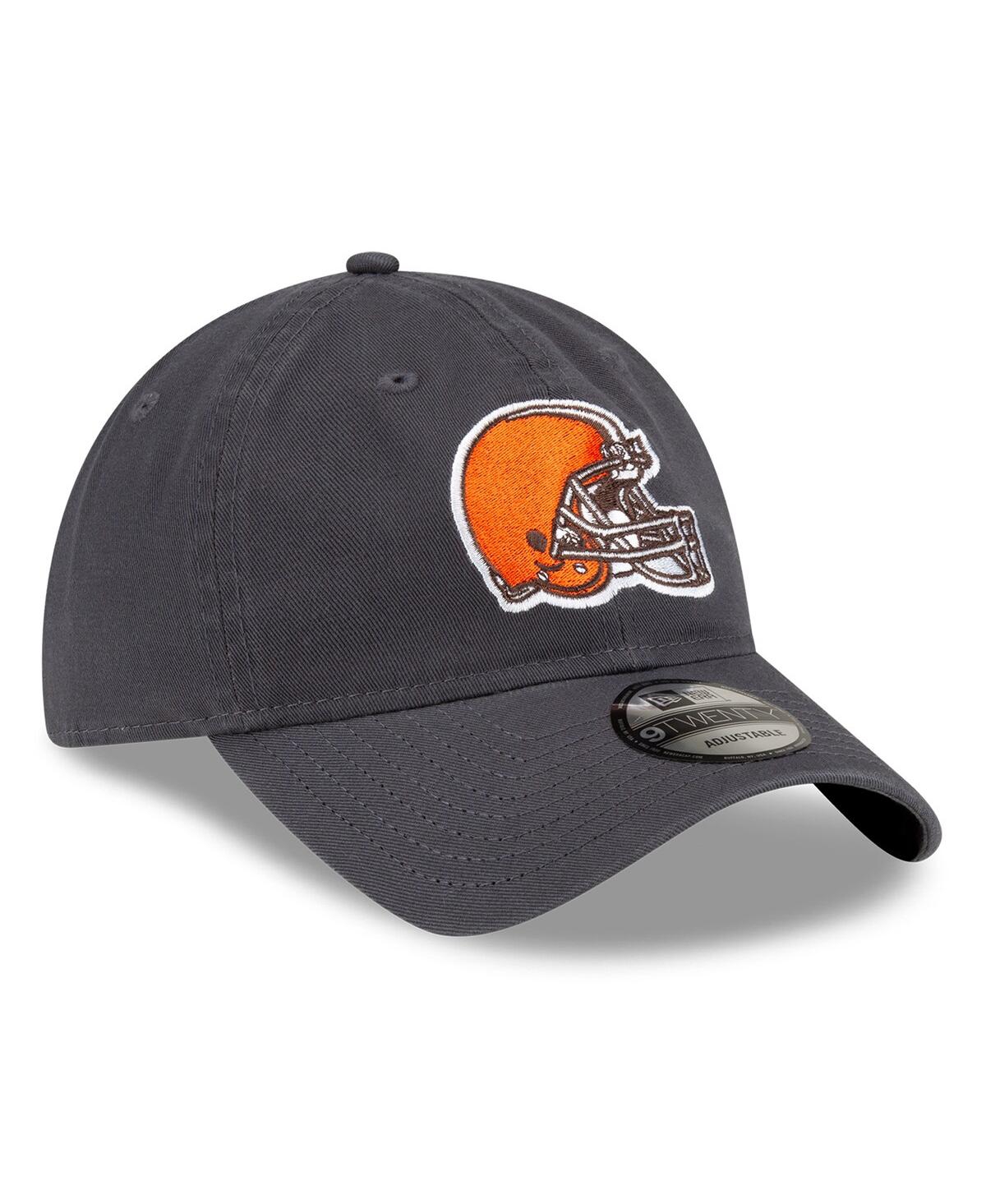 New Era Men'sCleveland Browns Core Classic Graph 9TWENTY Adjustable Hat - Graphite