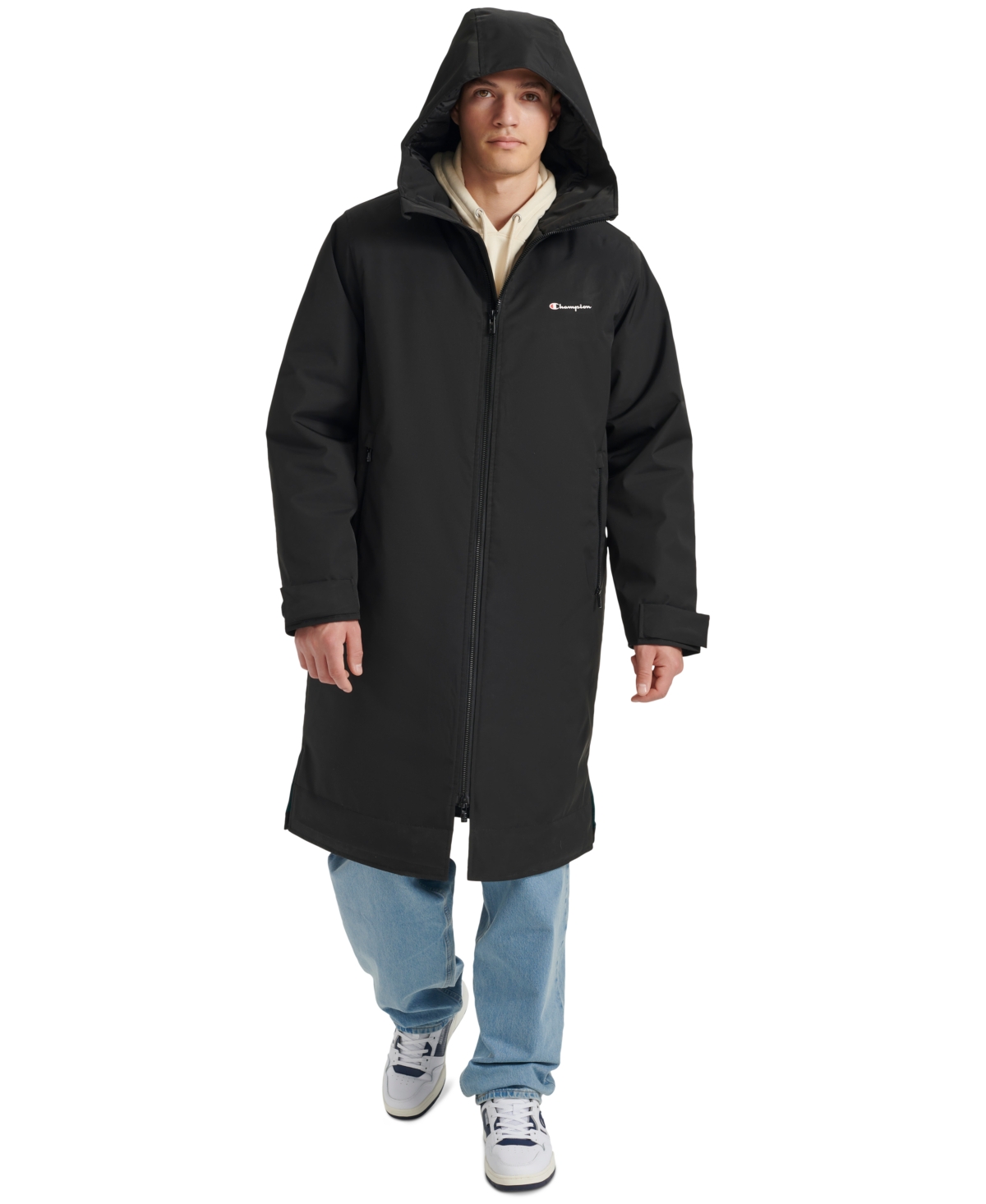 Champion Men's Long Side Line Hooded Jacket