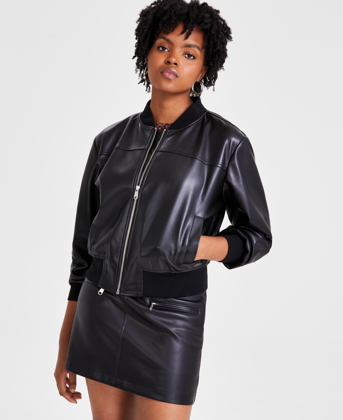 Bar iii leather jacket outlet
