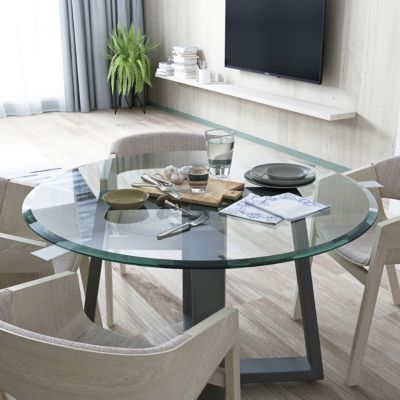 36" Round Tempered Glass Tabletop (3/8")
