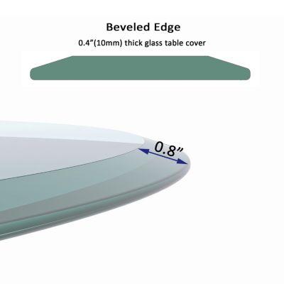 36" Round Tempered Glass Tabletop (3/8")