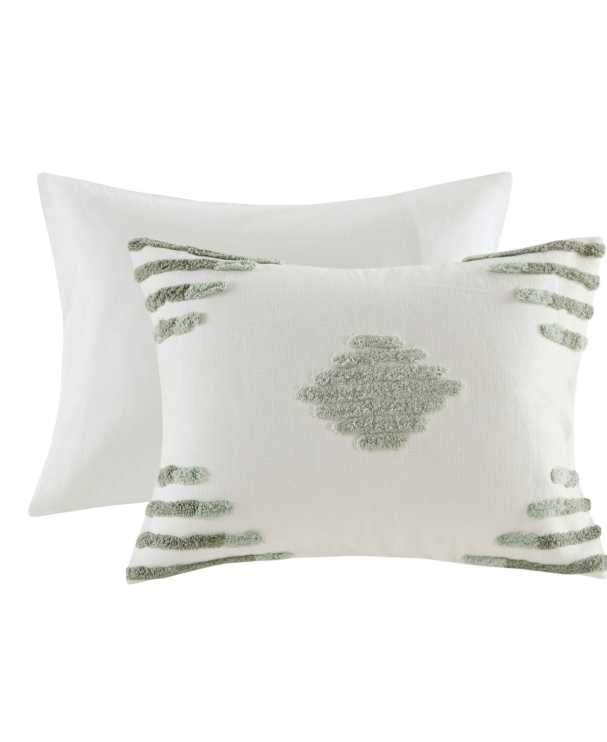 Ink+ivy Tahli Tufted Chenille 3-pc. Duvet Cover Set, Full/queen In Green,ivory