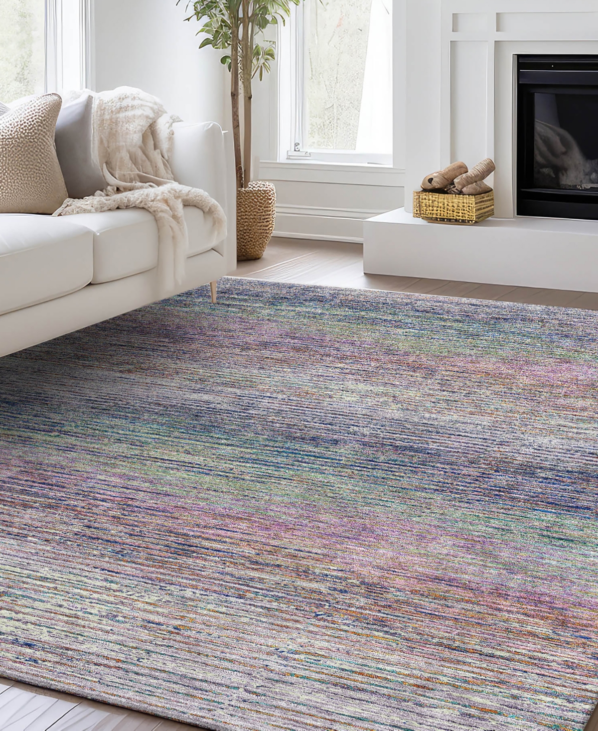 Dalyn Trevi Washable Tv1 9'x12' Area Rug In Rose
