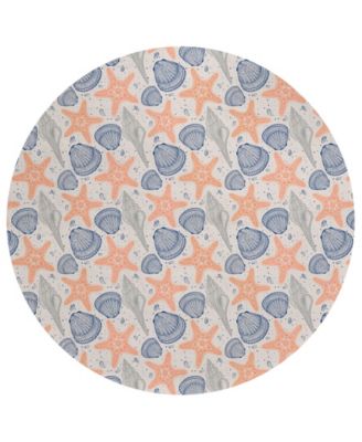Seabreeze Washable SZ4 8'x8' Round Area Rug