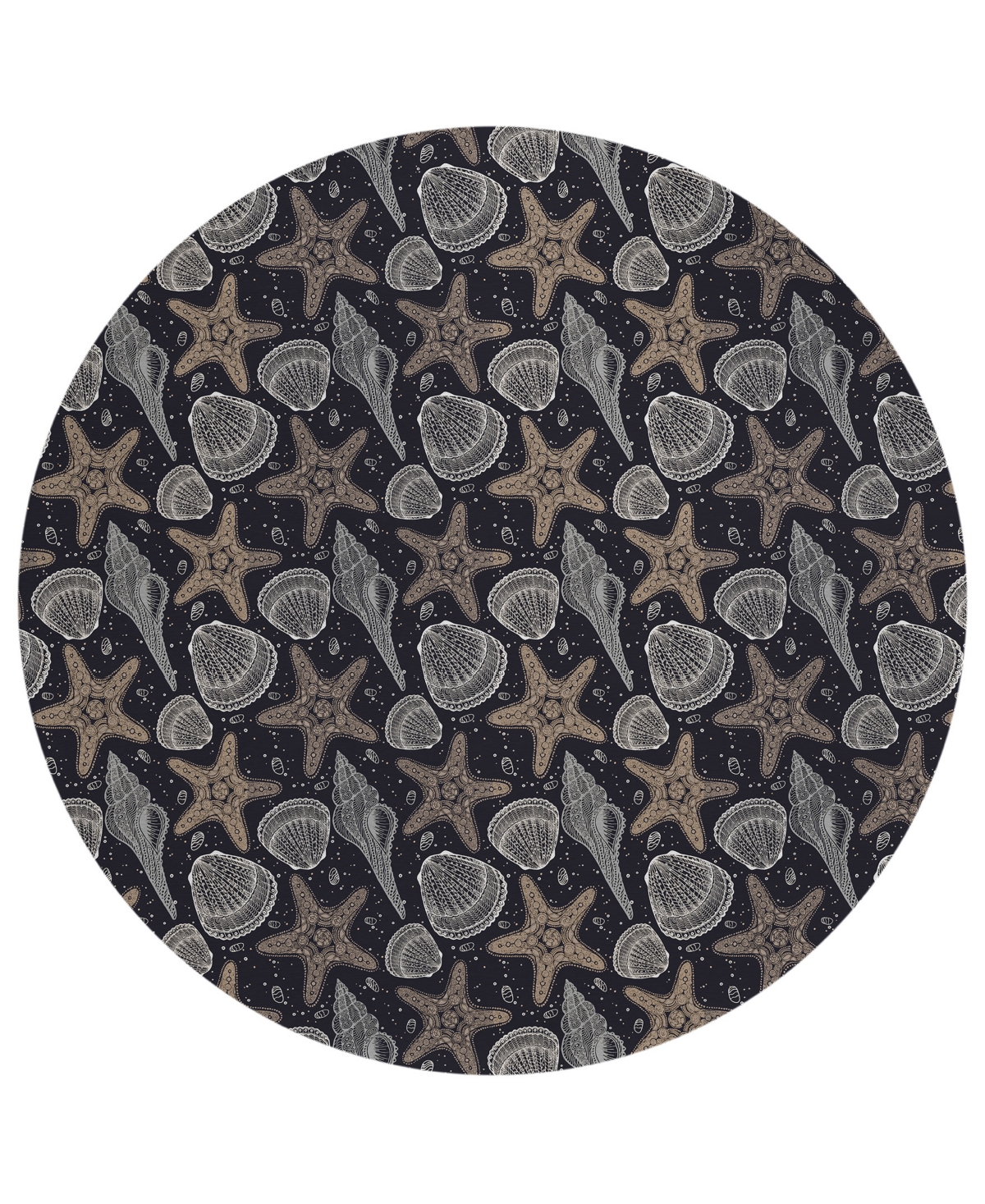 Dalyn Seabreeze Sz4 8'x8' Round Area Rug In Black