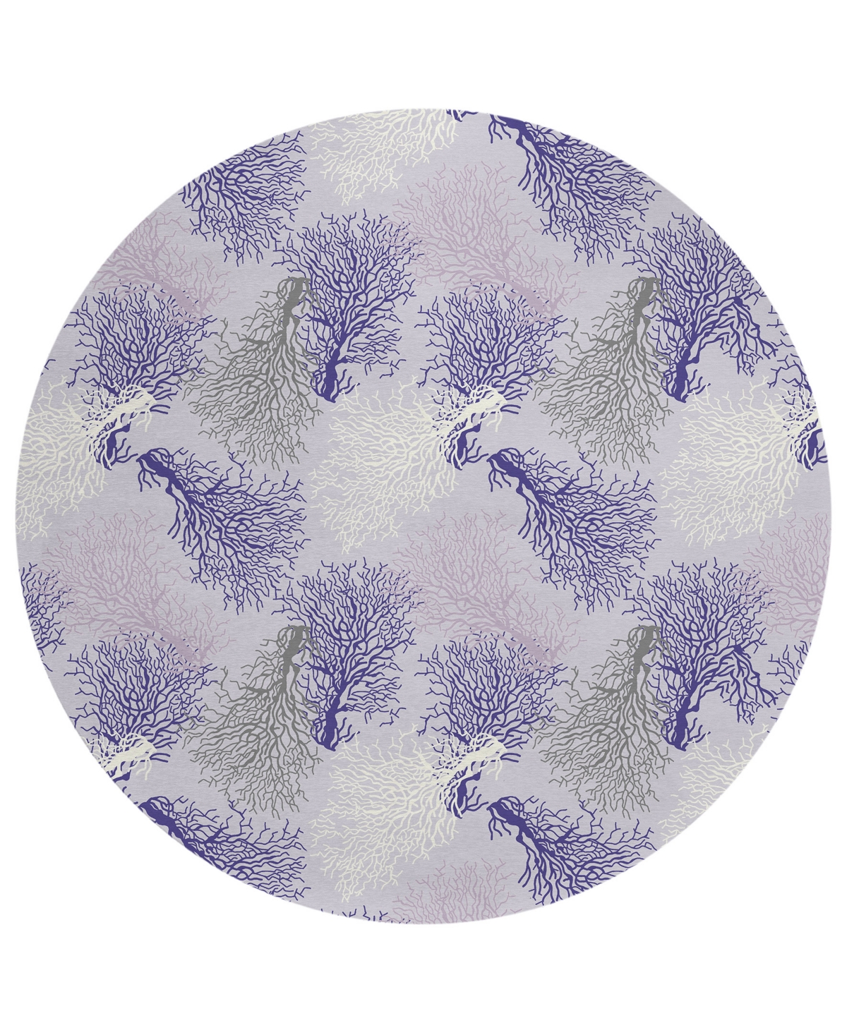 Dalyn Seabreeze Sz3 8'x8' Round Area Rug In Lavender