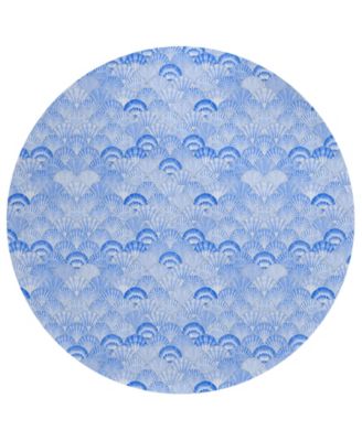 Seabreeze Washable SZ2 8'x8' Round Area Rug