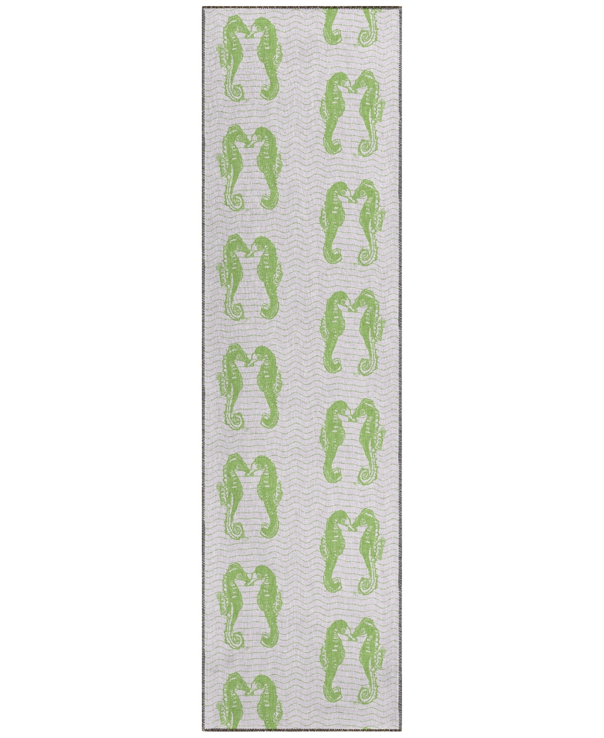 Dalyn Seabreeze Sz15 2'3x7'6 Runner Area Rug In Lime