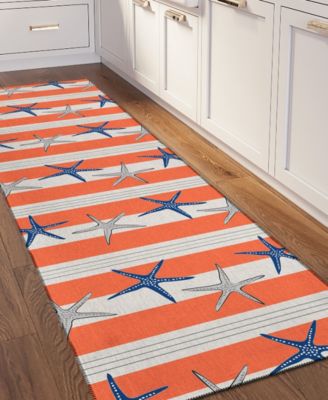 Seabreeze Washable SZ12 2'3x7'6 Runner Area Rug