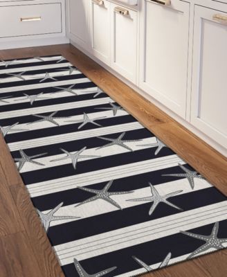 Seabreeze Washable SZ12 2'3x7'6 Runner Area Rug