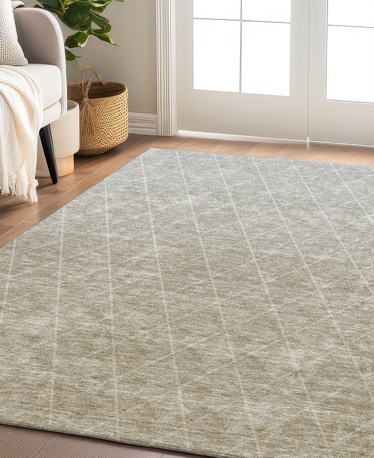Dalyn Lazio Washable Lz2 5'x7'6"area Rug In Taupe