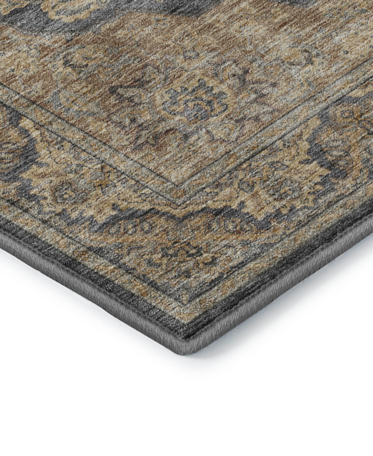 Dalyn Hatay Washable Hy3 5'x7'6"area Rug In Charcoal