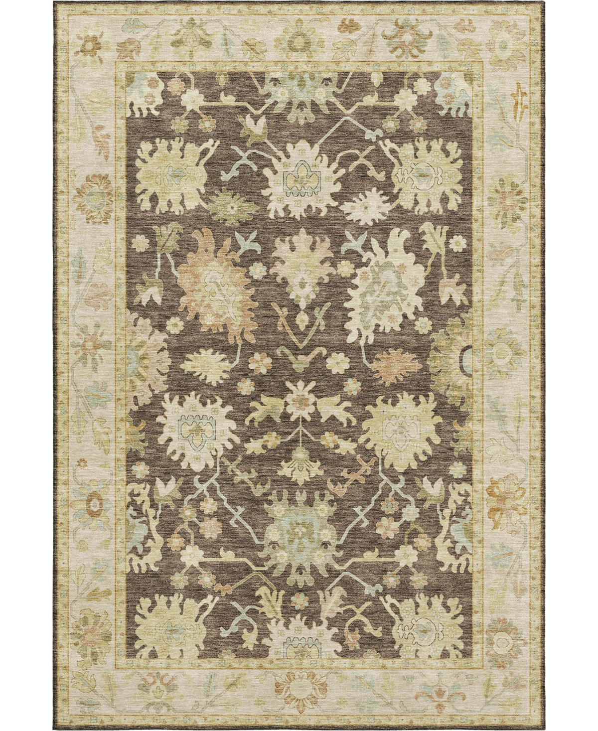 Dalyn Hatay Washable Hy2 8'x10' Area Rug In Chocolate