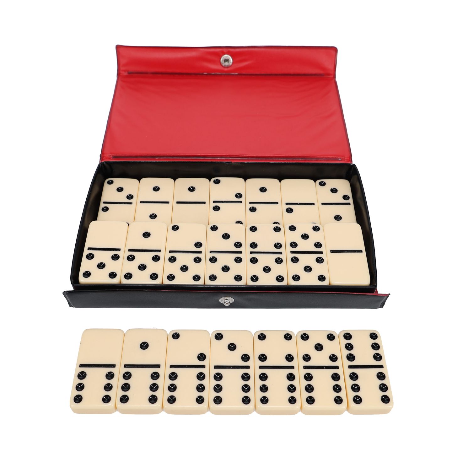Детские настольные игры WE Games Classic Family Double 6 Dominoes 28-Piece Board Game, Ages 3+, цвет: Слоновая кость — фото 1