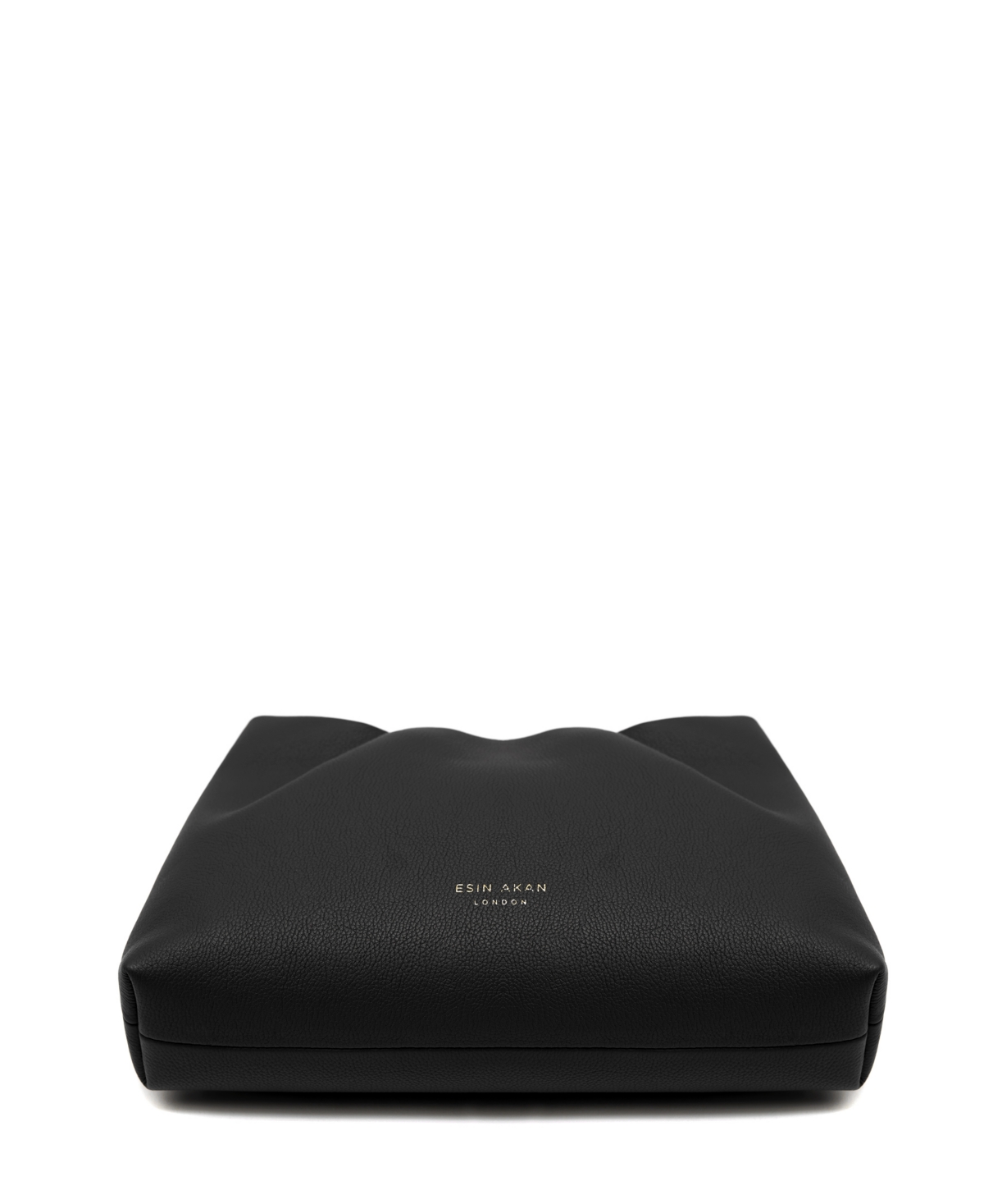 Esin Akan Wimbledon Midi Mayfair Leather Clutch Crossbody Bag In Black